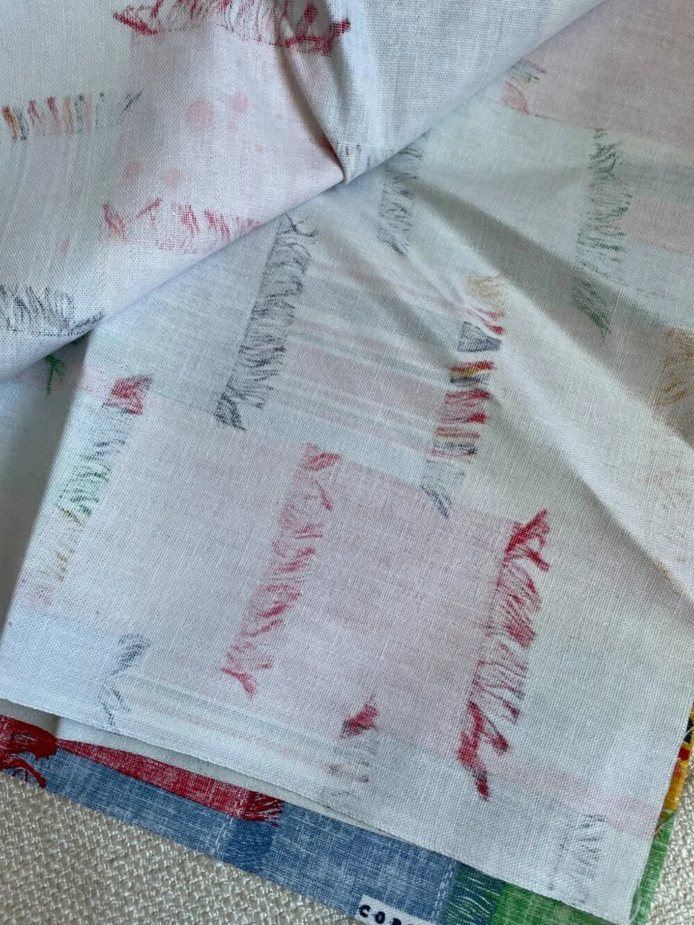 2y x 44” Vintage Colorful Patchwork Printed Cotton Fabric Quilting Crafts